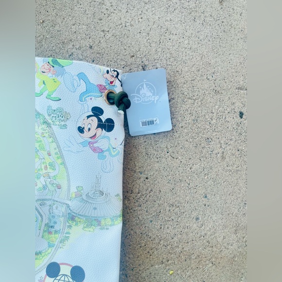 Disney Parks 50th Anniversary The Vault Magic Kingdom Map Castle Cinch Backpack - Picture 2 of 6